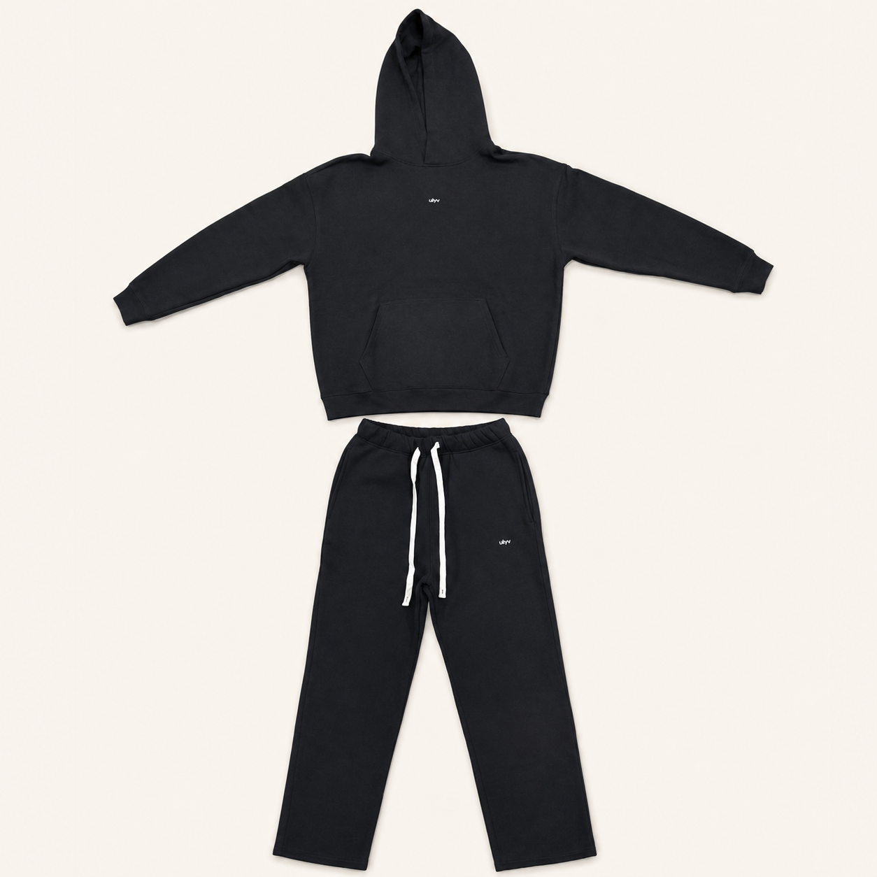 ULYV black Essential matching set studio view