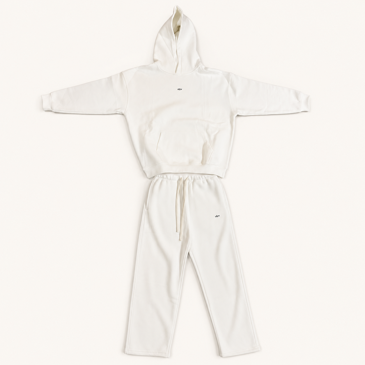 ULYV white Essential matching set studio view