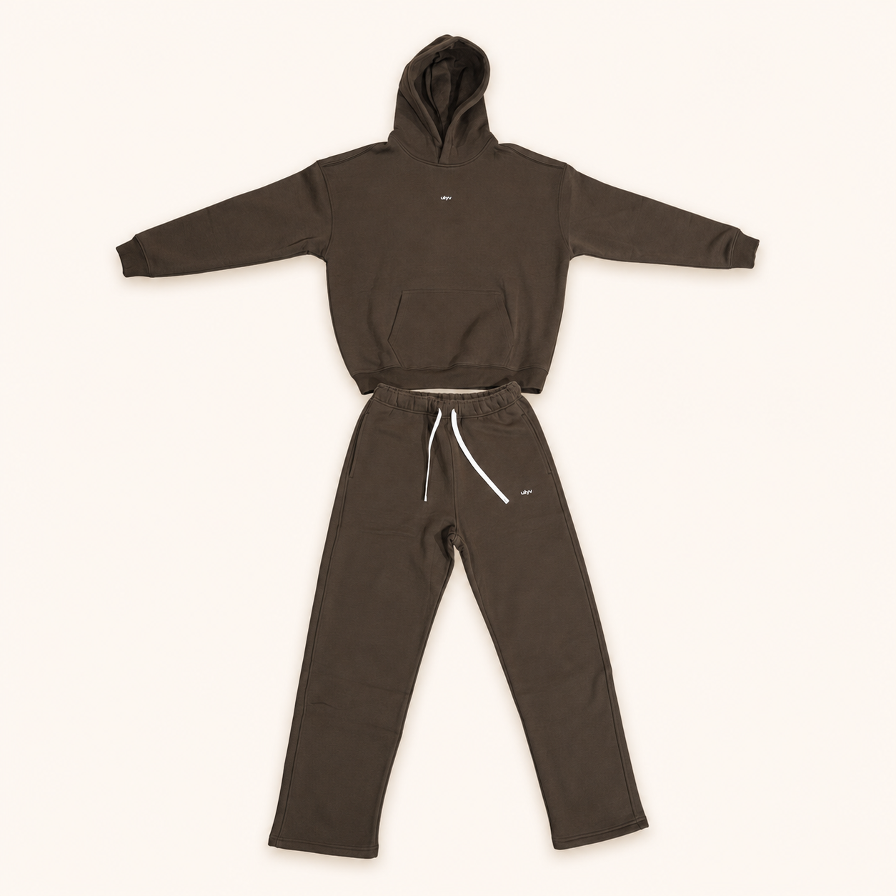 ULYV brown Essential matching set studio view