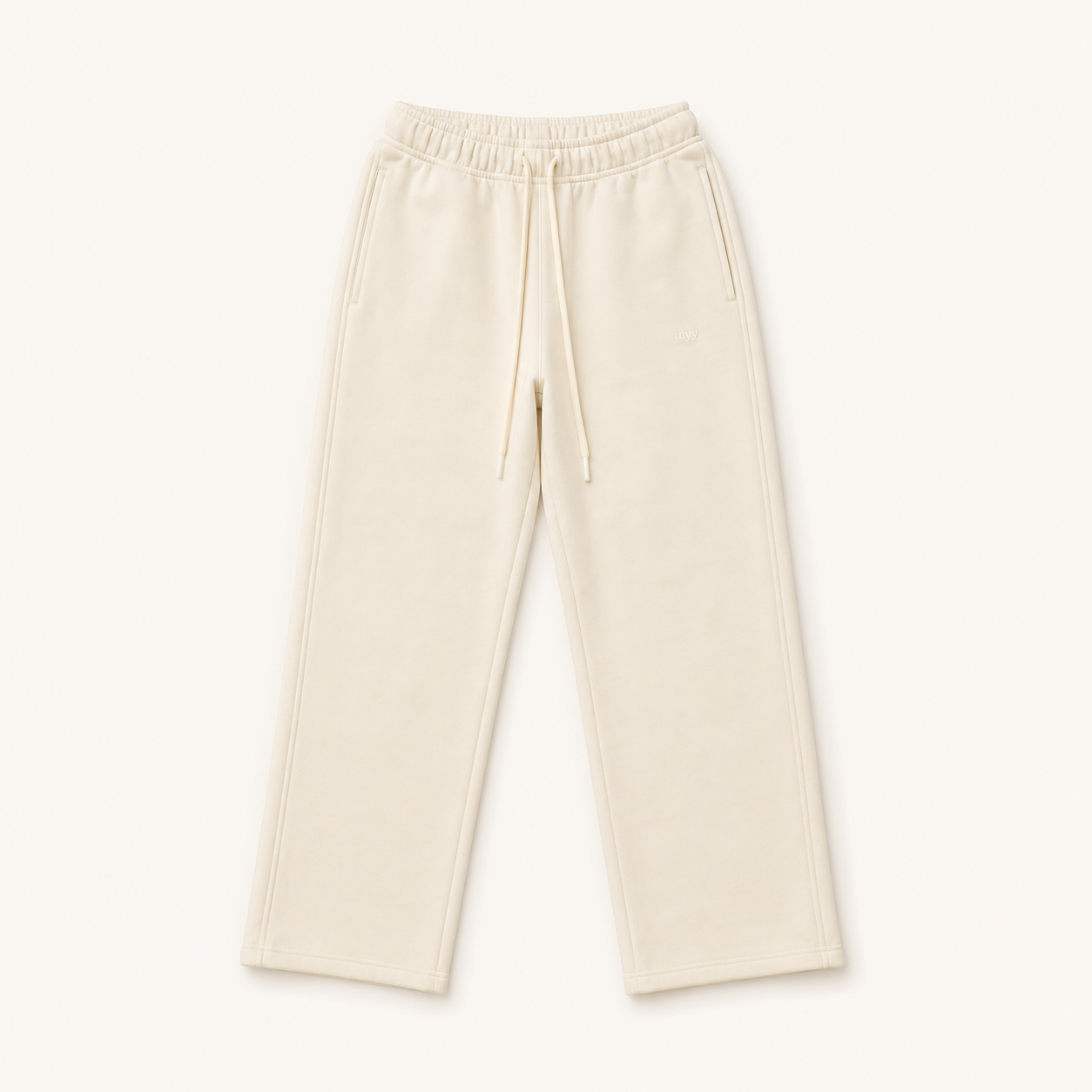 ULYV cream Essential Sweatpants studio view