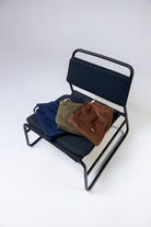 ULYV essential sweatpants in navy olive and brown