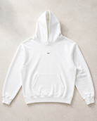ULYV White Essential Hoodie product-only studio view