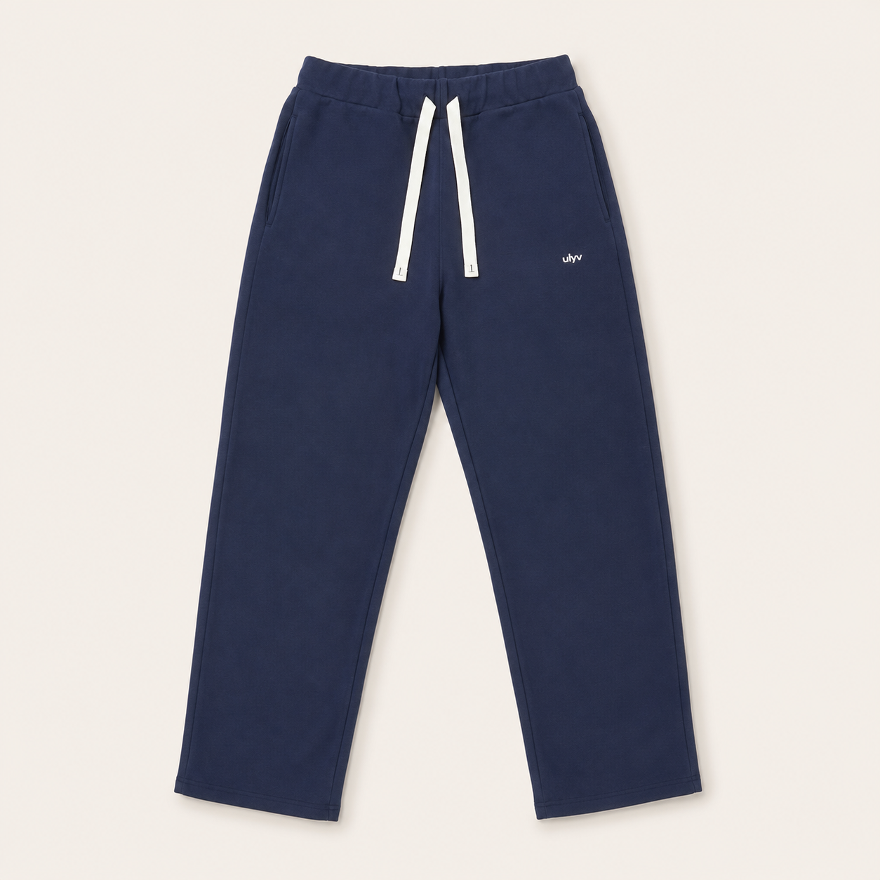 ULYV navy Essential Sweatpants studio view