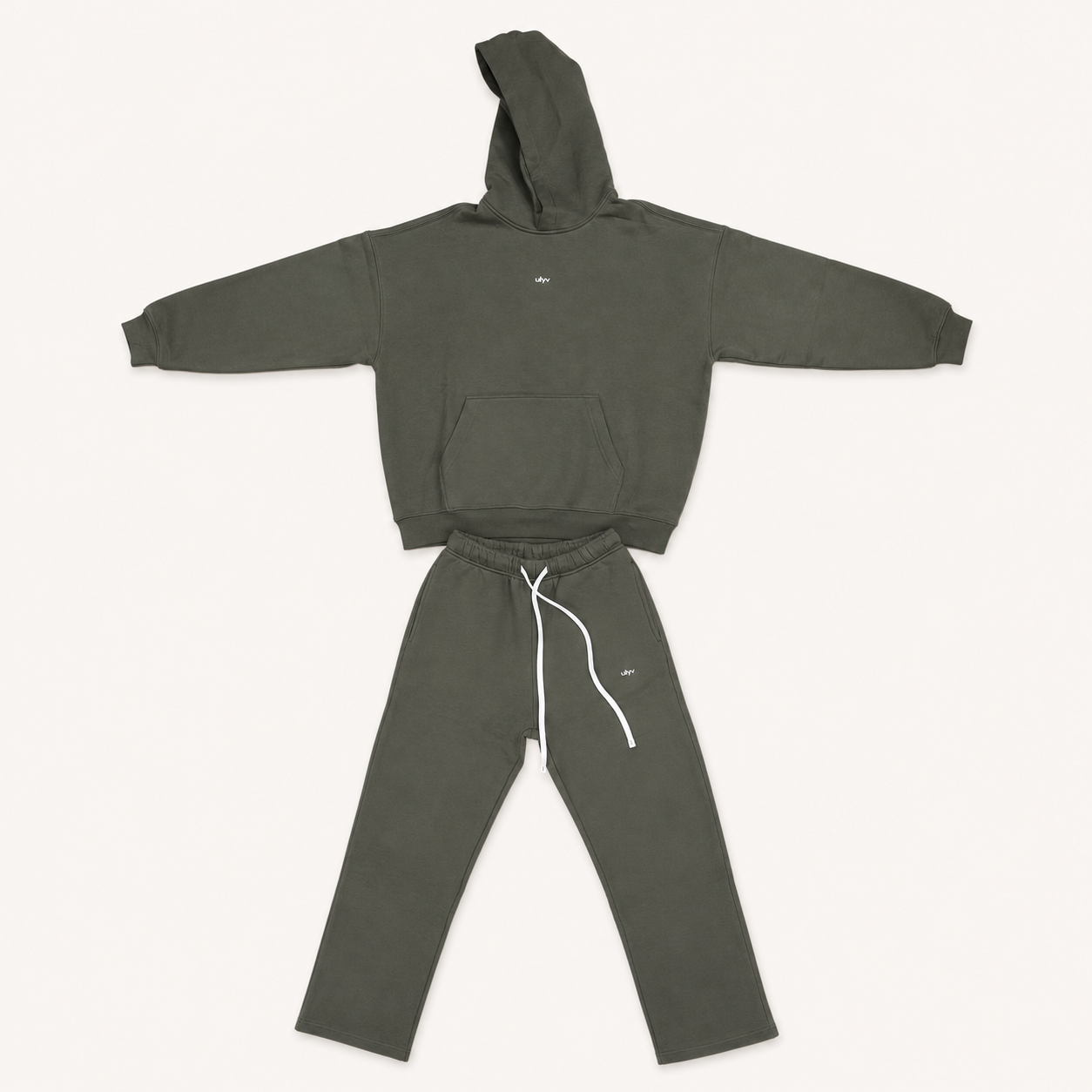 ULYV olive Essential matching set studio view
