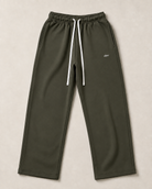 Olive ULYV Essential Sweatpants alone, full product studio view